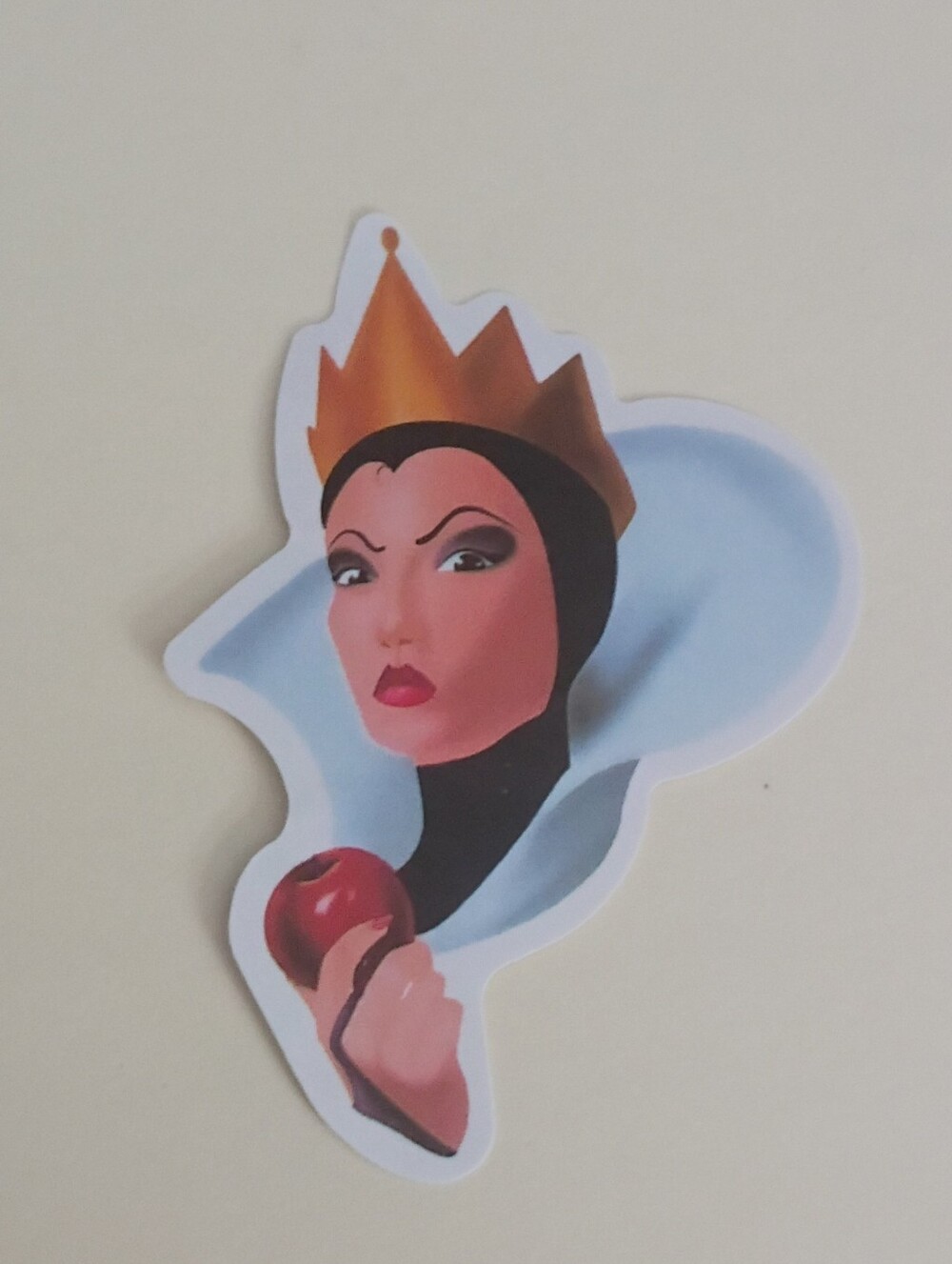 10/$10 Sticker - Snow White - Evil Queen Face Holding Poisoned Apple - Disney